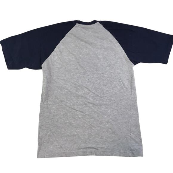 Hard Rock Cafe Paris Ringer Tee Gray Blue Vintage Logo Med - Picture 4 of 4